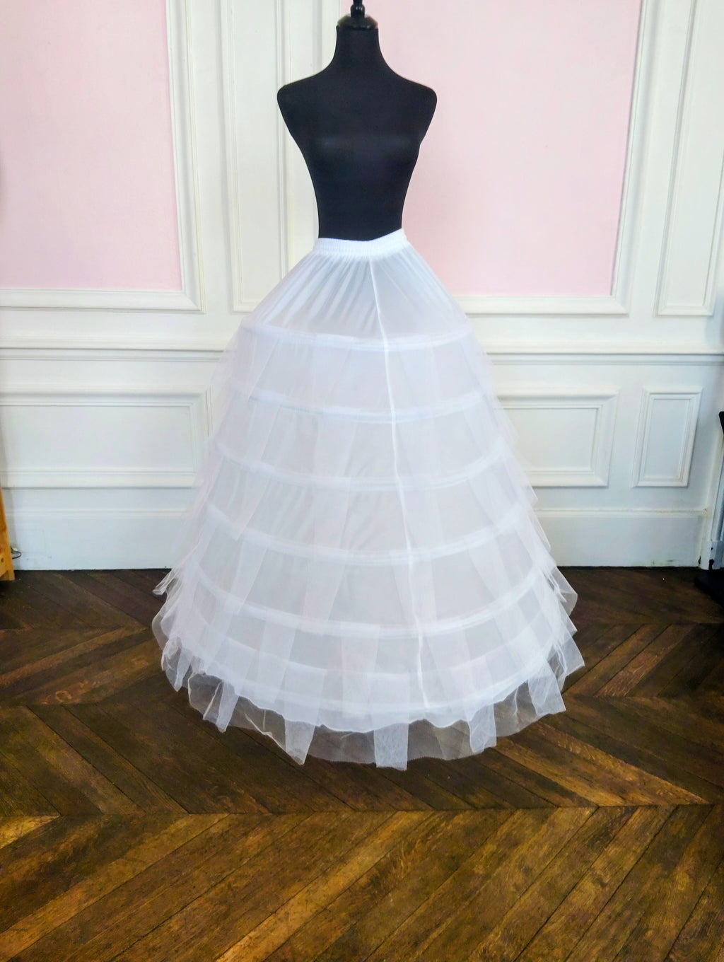 Jupon Mariée XXL 6 Cerceaux & 6 Couches de Tulle, Crinoline Princesse