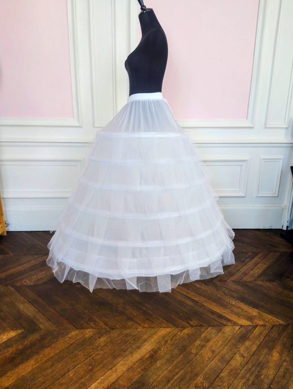 Jupon Mariée XXL 6 Cerceaux & 6 Couches de Tulle, Crinoline Princesse