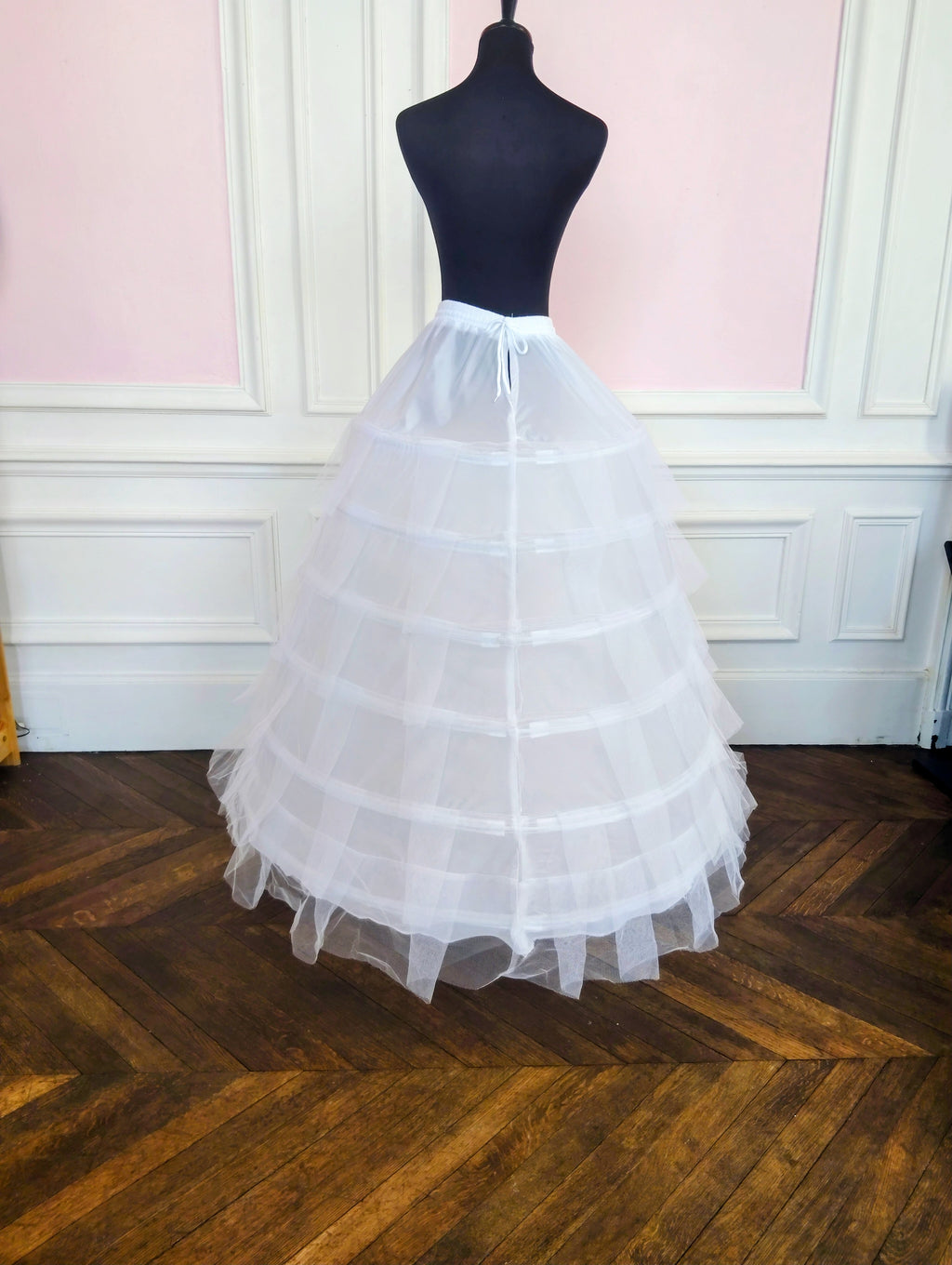 Jupon Mariée XXL 6 Cerceaux & 6 Couches de Tulle, Crinoline Princesse