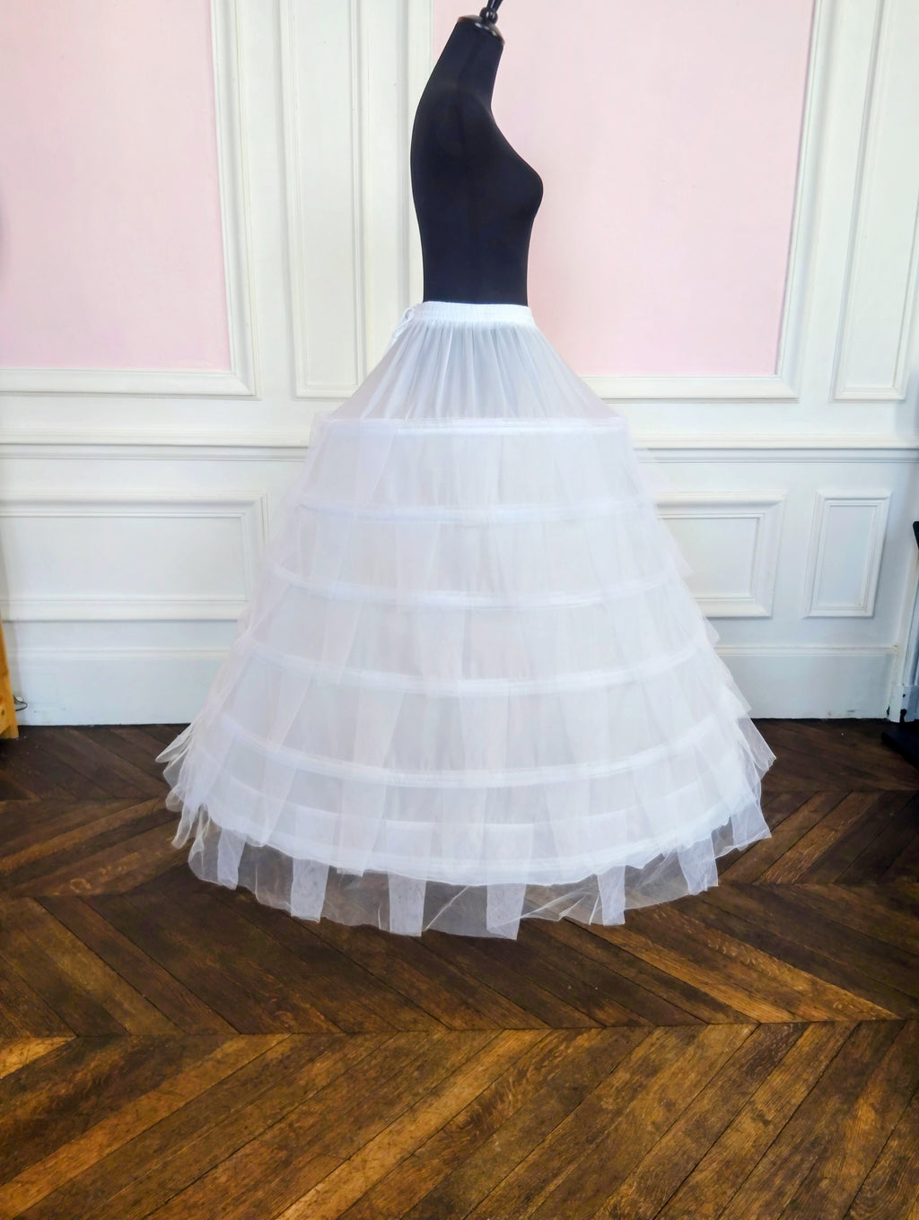 Jupon Mariée XXL 6 Cerceaux & 6 Couches de Tulle, Crinoline Princesse