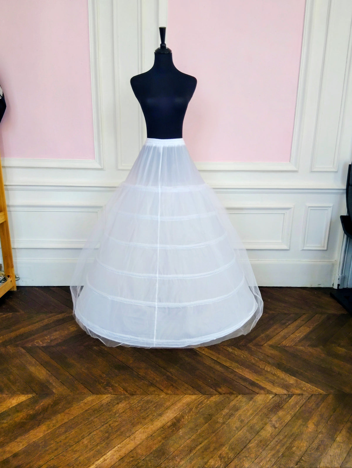 Jupon Mariée 6 Cerceaux avec Tulle, Crinoline Longue XXL