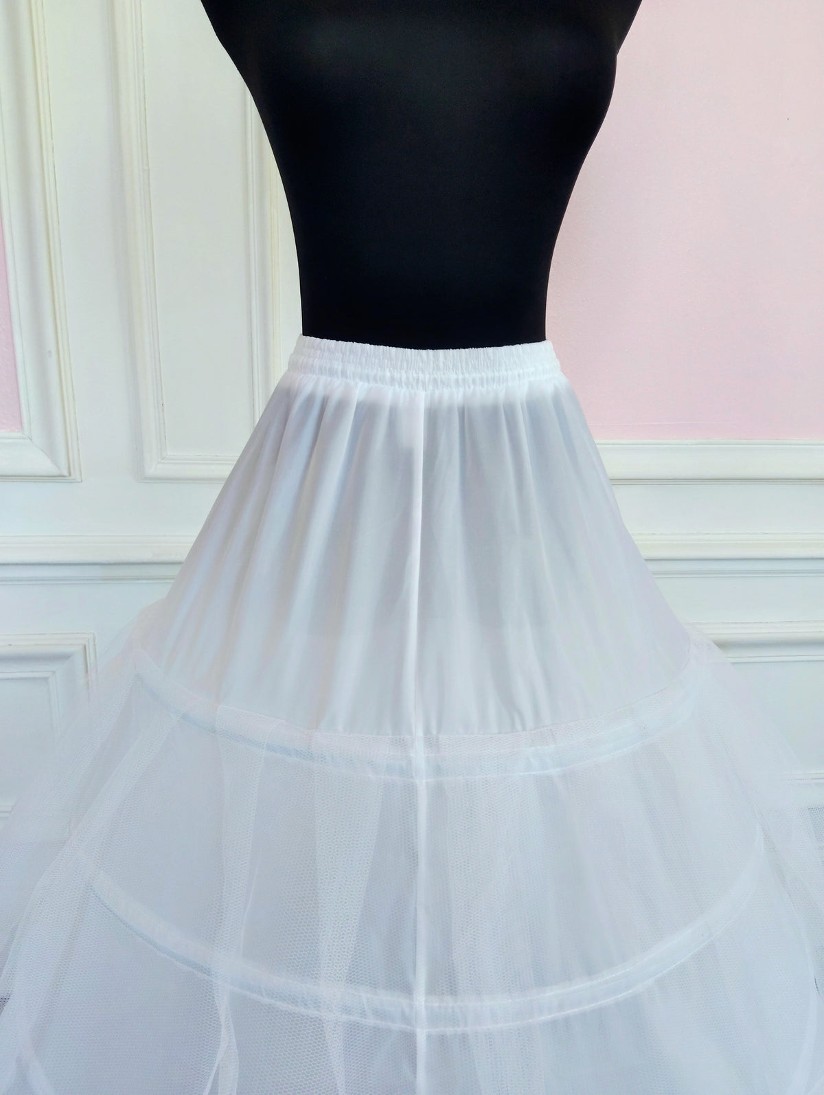 Jupon Mariée 6 Cerceaux avec Tulle, Crinoline Longue XXL