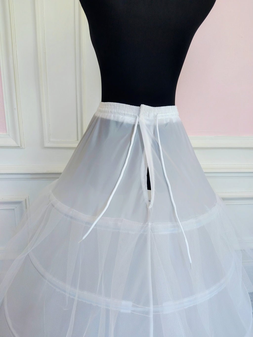Jupon Mariée 6 Cerceaux avec Tulle, Crinoline Longue XXL