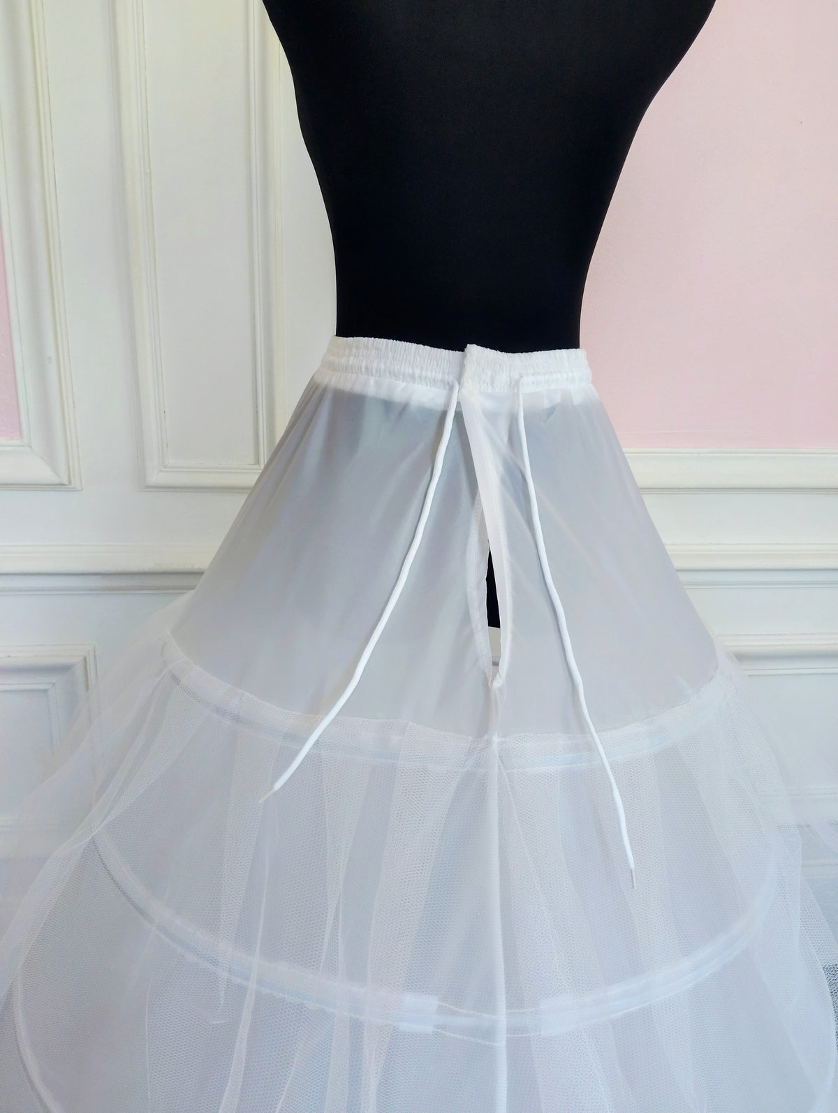 Jupon Mariée 6 Cerceaux avec Tulle, Crinoline Longue XXL