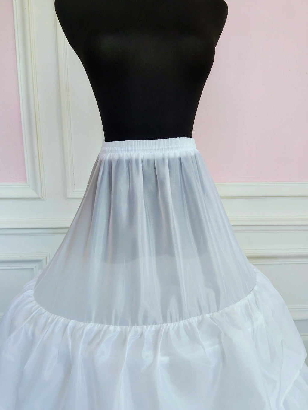 Jupon Mariée 3 Cerceaux & 3 Volants, Crinoline Blanche