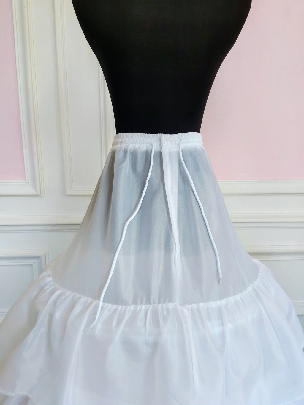 Jupon Mariée 3 Cerceaux & 3 Volants, Crinoline Blanche