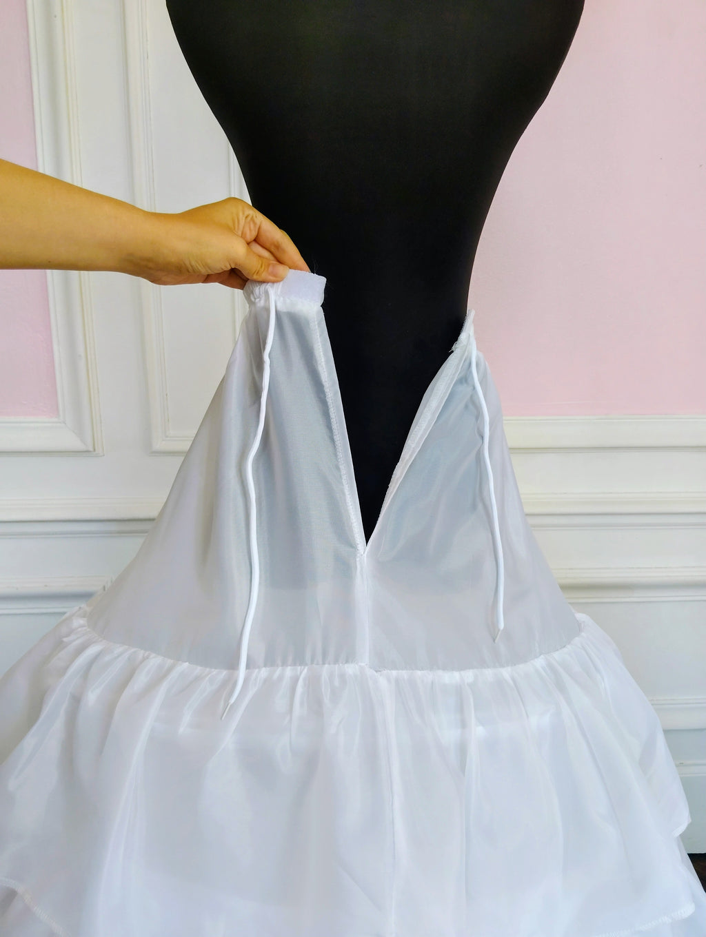 Jupon Mariée 3 Cerceaux & 3 Volants, Crinoline Blanche
