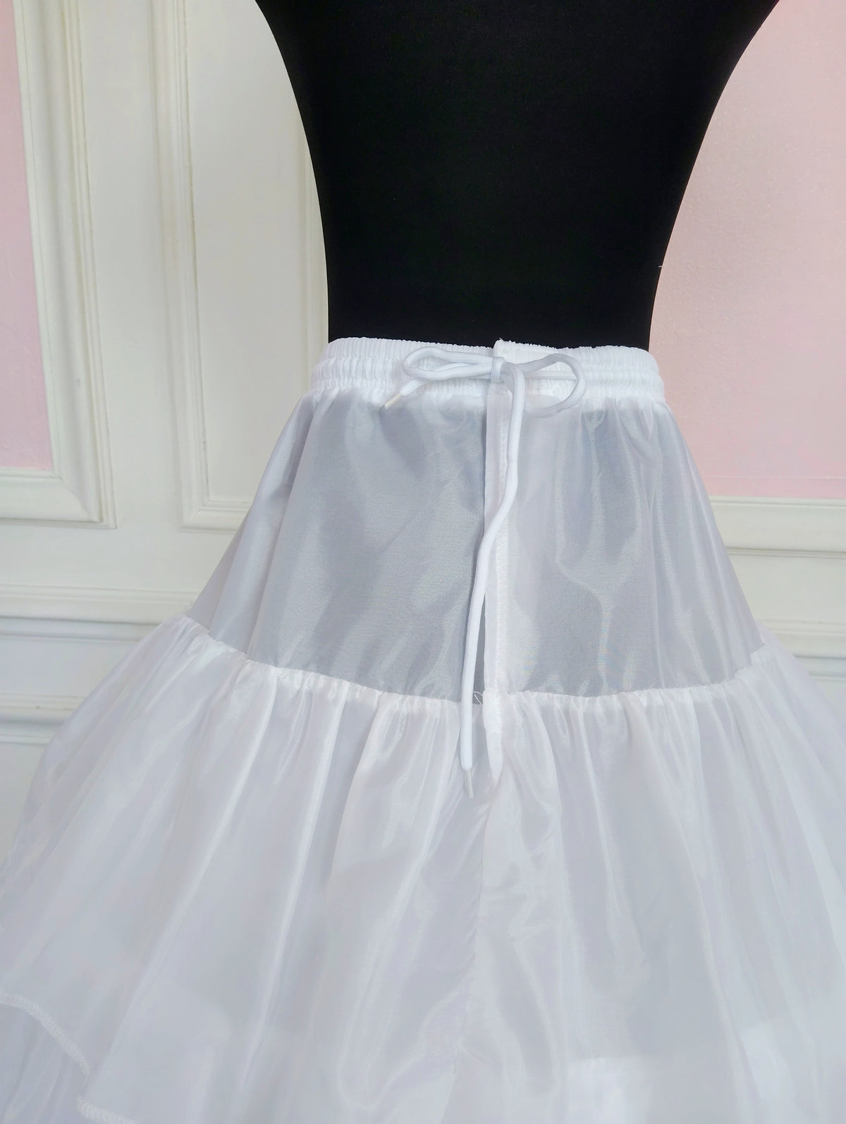 Jupon Mariée Long 4 Cerceaux & 5 Volants, Volume Princesse