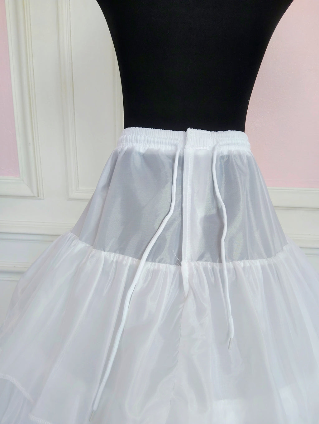 Jupon Mariée Long 4 Cerceaux & 5 Volants, Volume Princesse