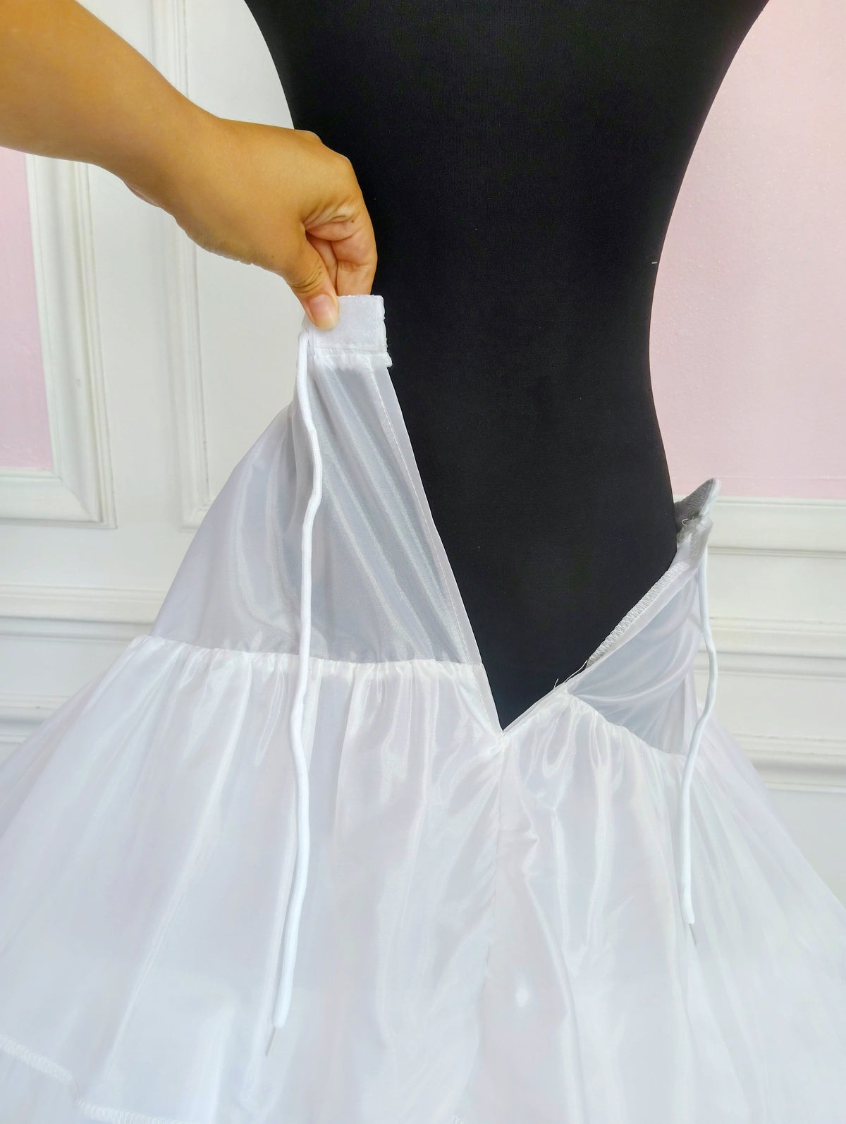 Jupon Mariée Long 4 Cerceaux & 5 Volants, Volume Princesse
