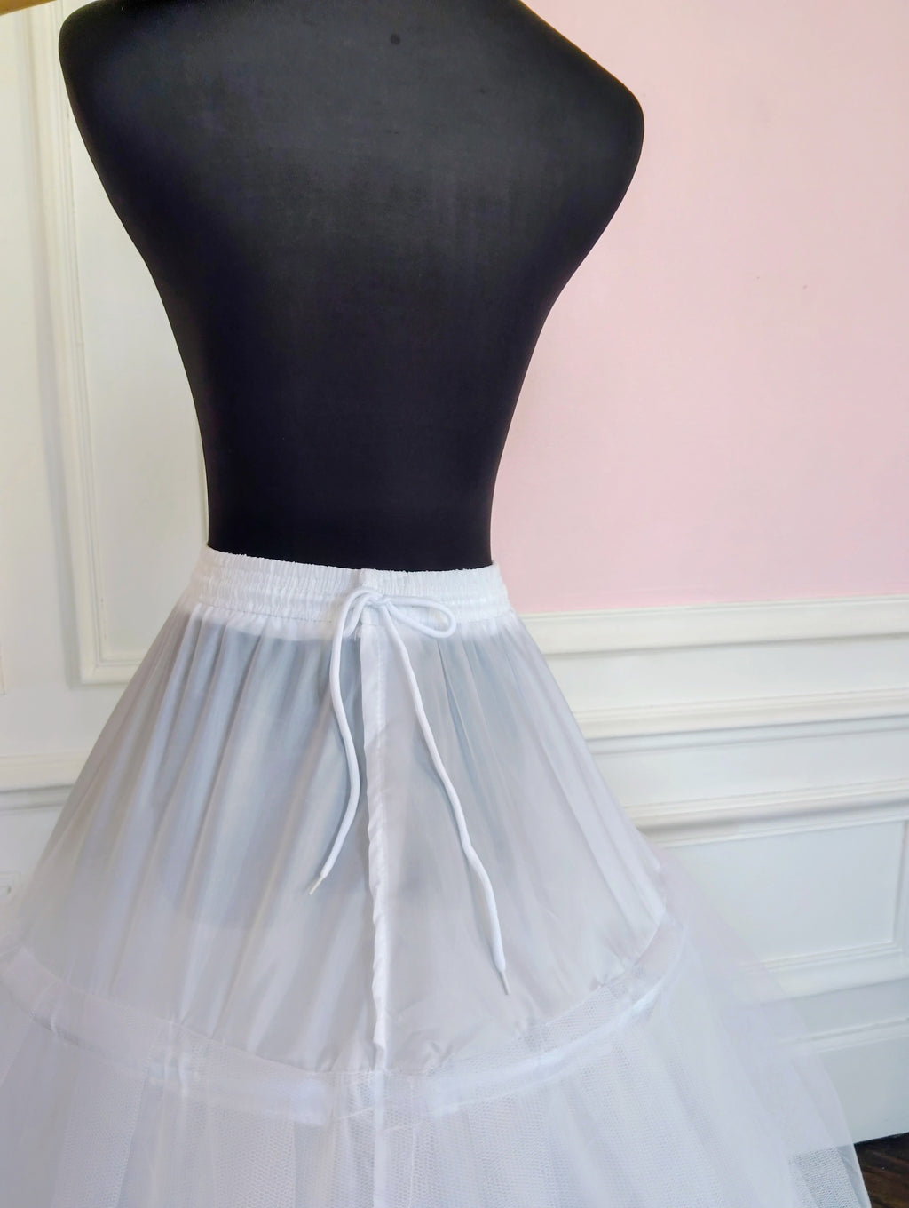 Jupon Mariée Crinoline Blanc 4 Cerceaux, Robe A-Line