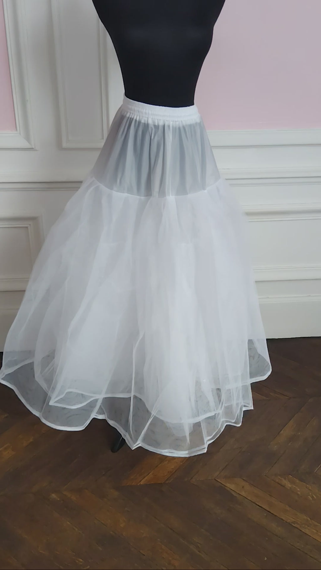 Jupon Mariée Long 8 Couches de Tulle, Volume XXL Sans Cerceau