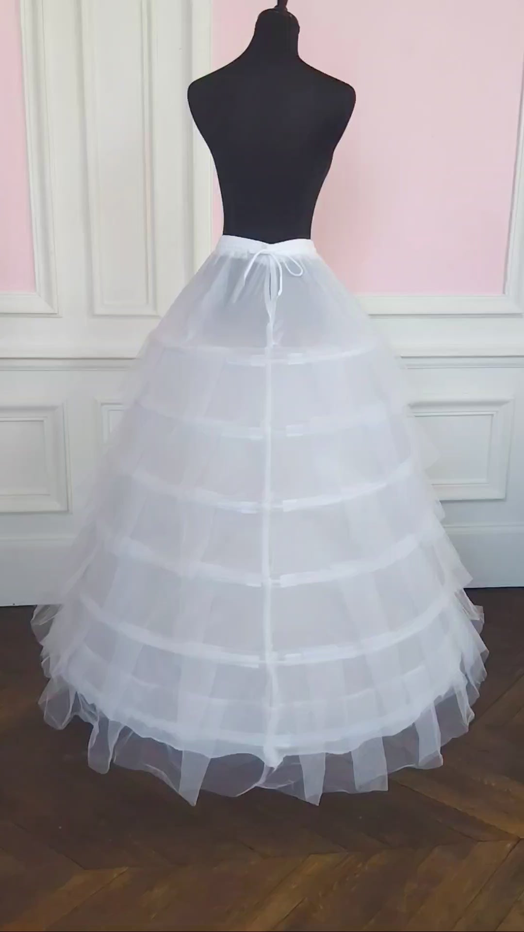 Jupon Mariée XXL 6 Cerceaux & 6 Couches de Tulle, Crinoline Princesse