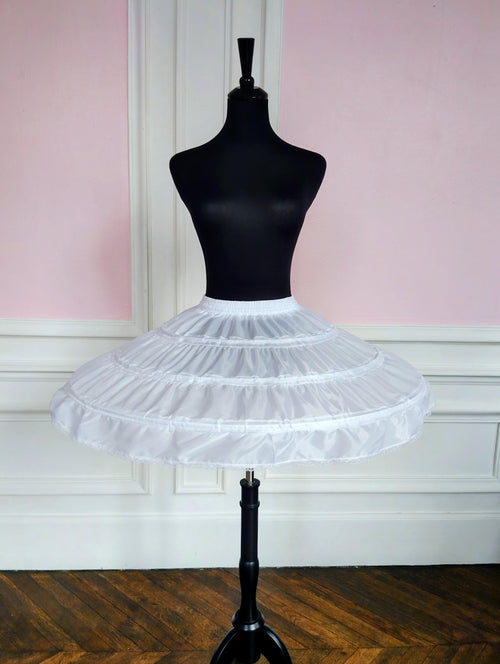 Jupon Crinoline Court Blanc 3 Cerceaux Effet Princesse ballerine