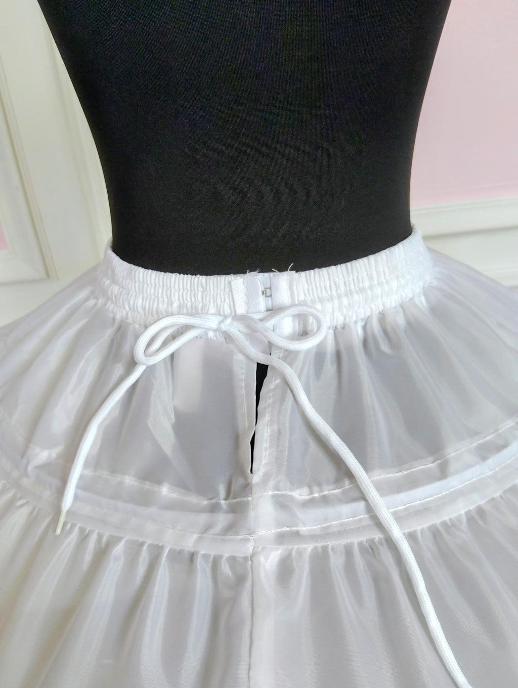 Jupon Crinoline Court Blanc 3 Cerceaux Effet Princesse ballerine