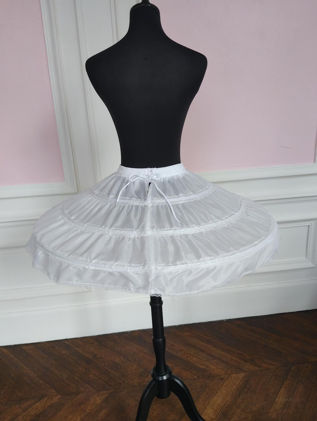 Jupon Crinoline Court Blanc 3 Cerceaux Effet Princesse ballerine